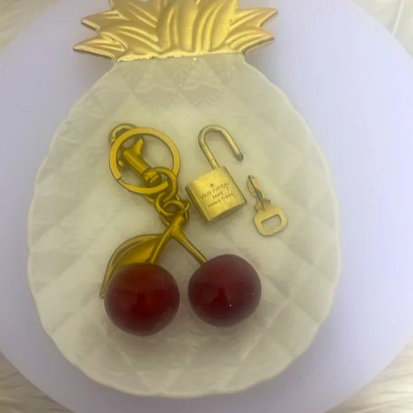SOLD #311 Louis Vuitton Lock & Key w/ Unbranded Cherry Charm - Picture 3 of 4